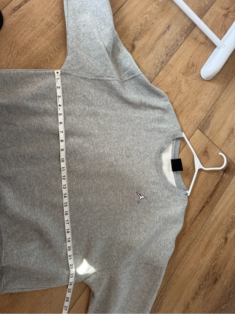 Jordan Men’s Brooklyn Fleece Heather Grey sweatshirt Loose Fit size Large